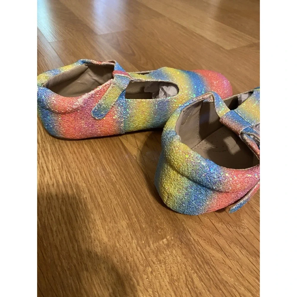 Brand‎ New A Bear Co Girls Sparkle Slip On Shoe Birkenstock Like Look Size 3